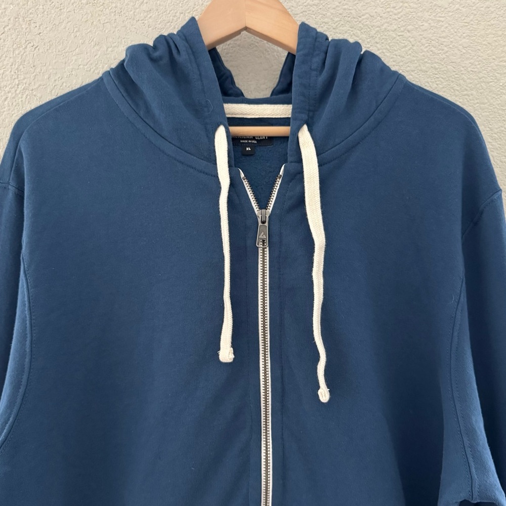 American Giant Classic Navy Hoodie - Picture 7 of 14